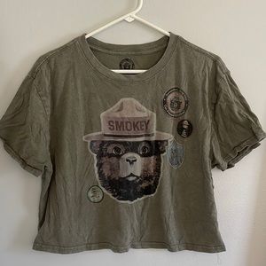 Green Cropped Smokey T-Shirt
